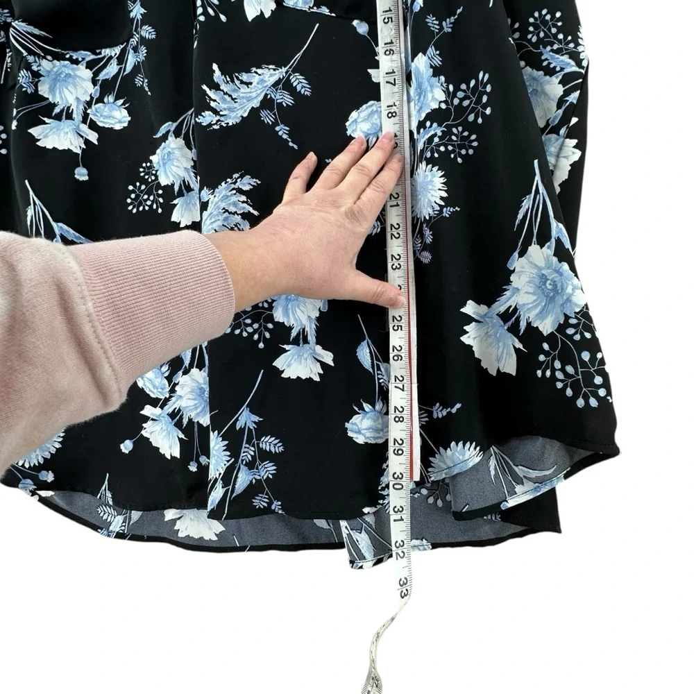 Harper Studio Crepe de Chine Flutter Short Sleeve Blouse women’s plus size 5x - Picture 8 of 10